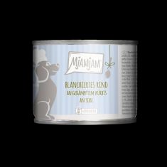 MJAMJAM perro adulto vacuno y calabaza salsa lata