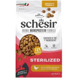 SCHESIR gato adulto esterilizado Monoprotein formula pollo