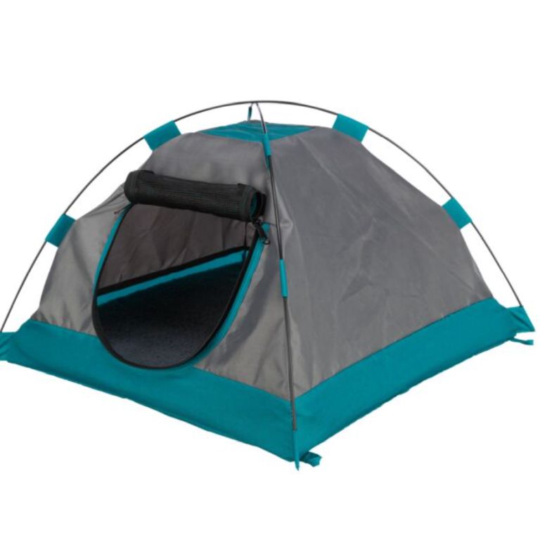 TRIXIE tienda de campaña gris y azul