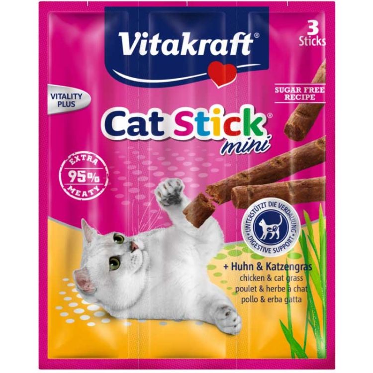 VITAKRAFT gato snack Sticks mini pollo hierba