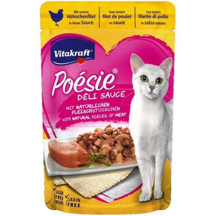 VITAKRAFT gato adulto Poesie pollo salsa pouch 85 gr