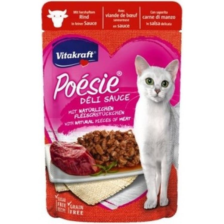 VITAKRAFT gato adulto Poesie ternera salsa pouch 85 gr