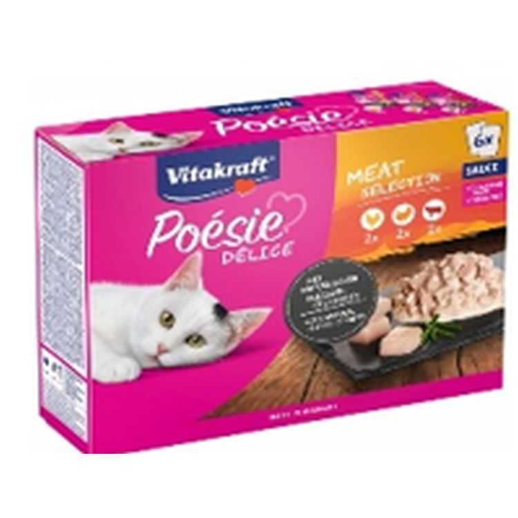 VITAKRAFT gato adulto Poesie pollo pavo ternera pouch 6 ud