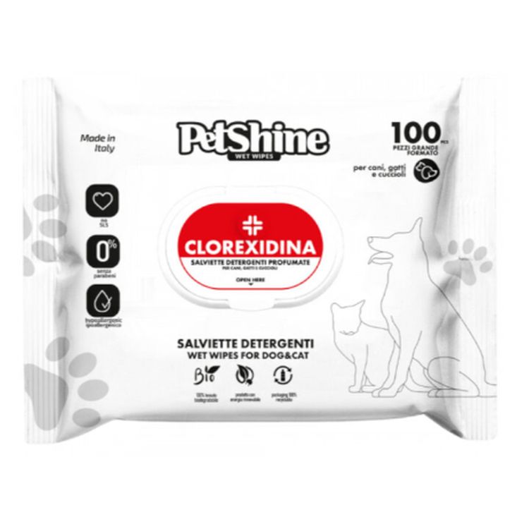 PETSHINE toallitas clorexidina
