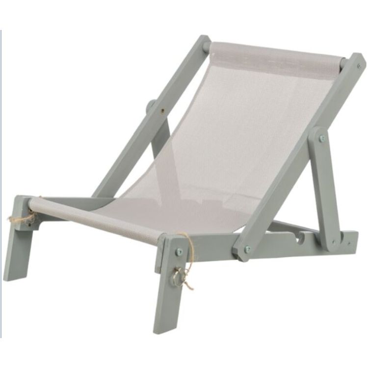 TRIXIE silla de playa madera gris 33x37x51 cm