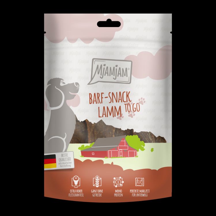 MJAMJAM perro barfsnack to go cordero 125 gr