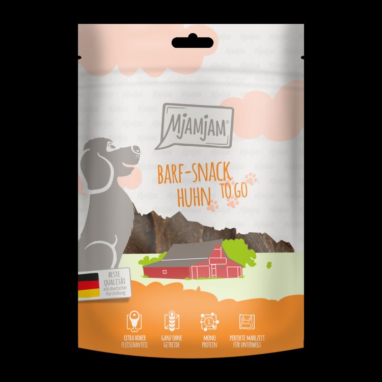 MJAMJAM perro barfsnack to go pollo 125 gr