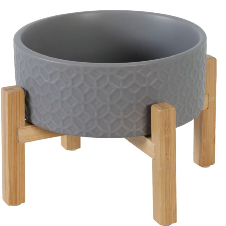 ZOLUX perro comedero cerámico Keramo gris