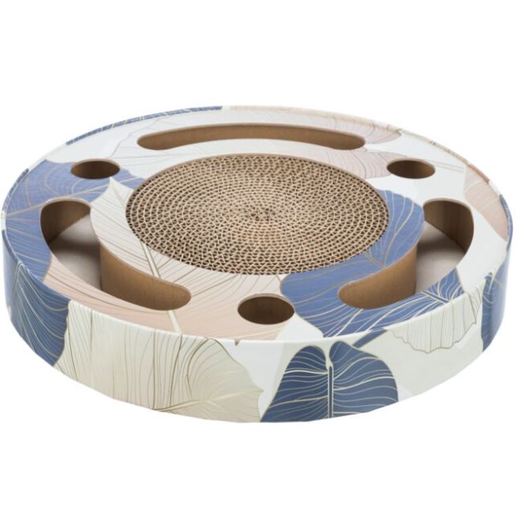 TRIXIE rascador carton circulo con pelotas y catnip