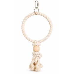 TRIXIE ave juguete percha anilla y bola de madera 19 cm