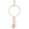 TRIXIE ave juguete percha anilla y bola de madera 19 cm