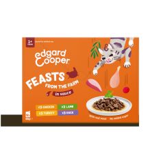 EDGARD&COOPER gato adulto Festines de la granja en salsa pouch 12x85 gr