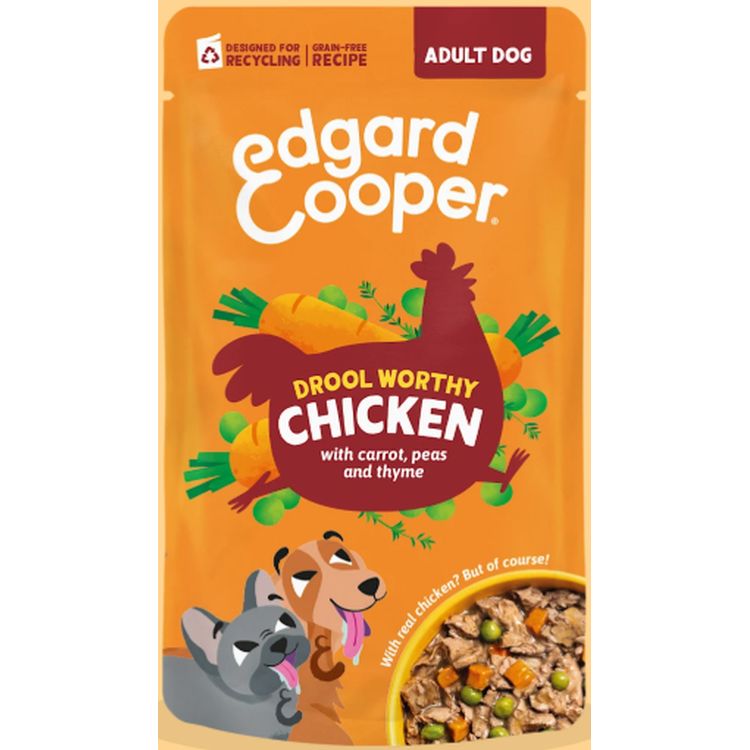 EDGARD&COOPER perro adulto estofado pollo pouch 150 gr