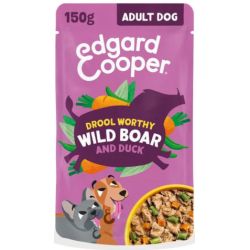 EDGARD&COOPER perro adulto estofado jabali pouch 150 gr