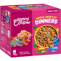 EDGARD&COOPER perro adulto estofados favoritos pouch 8x150 gr