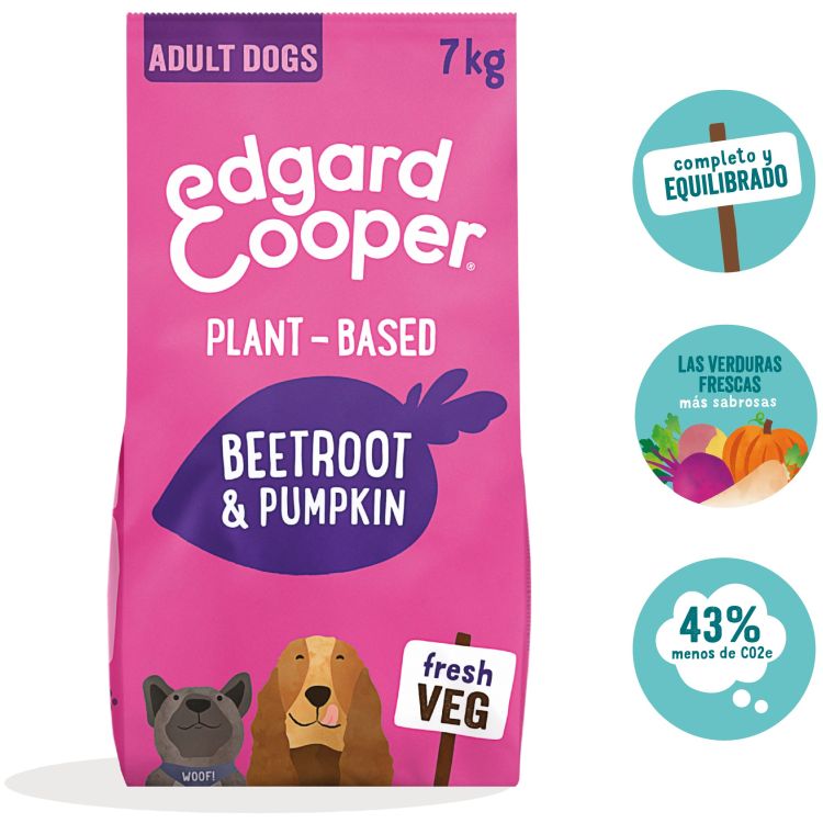 EDGAR&COOPER perro adulto plant based remolacha y calabaza 2.5 kg