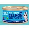 EDGARD&COOPER gato adulto wet trocitos salmon y pollo lata 8
