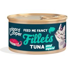 EDGAR&COOPER gato adulto wet filetes atun y calamar lata 70 gr