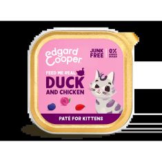 EDGAR&COOPER gato kitten pate pato y pollo tarrina 85 gr