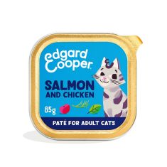 EDGAR&COOPER gato adulto pate salmon y pollo tarrina85 gr