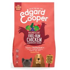 EDGARD&COOPER perro senior pollo, salmón, brocoli y arándanos 700 gr