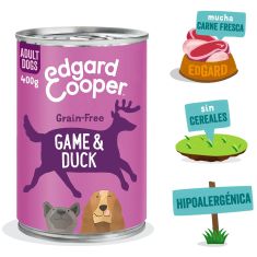 EDGAR&COOPER perro adulto caza y pato lata 400 gr