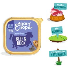 EDGAR&COOPER perro adulto vacuno tarrina 150 gr