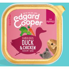EDGAR&COOPER perro puppy pato y pollo tarrina 150 gr