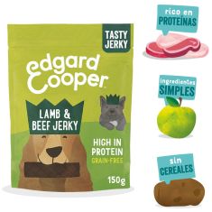 EDGAR&COOPER perro snack jerkys cordero y res 150 gr