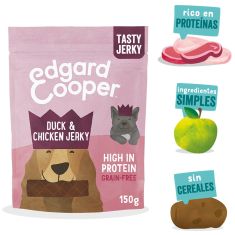 EDGAR&COOPER perro snack jerkys pato y pollo 150 gr