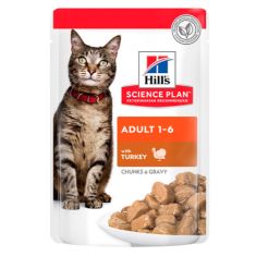 HILLS SP gato adulto pavo pouch 85 gr