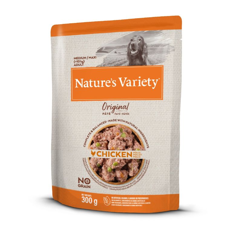 NATURES VARIETY perro adulto medium maxi Original pollo pouch