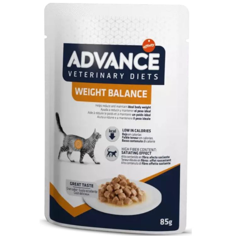ADVANCE gato adulto dieta weight balance pouch 85 gr