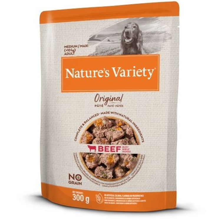 NATURES VARIETY perro adulto medium maxi Original ternera pouch 300 gr