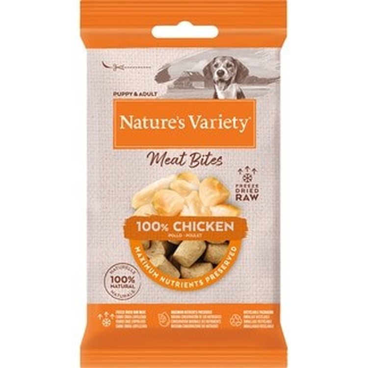 NATURES VARIETY perro snack Bites pollo 20 gr