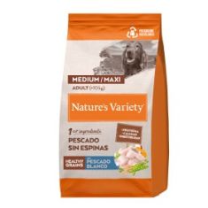 NATURES VARIETY perro adulto medium maxi HG pescado blanco