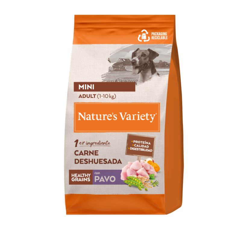 NATURES VARIETY perro adulto mini HG pavo