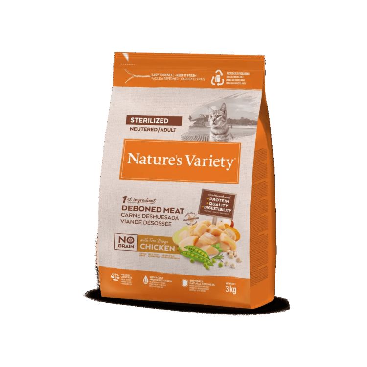NATURES VARIETY gato adulto esterilizado HG pollo
