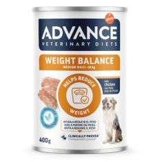 ADVANCE perro adulto medium maxi dieta weight balance lata 400 gr