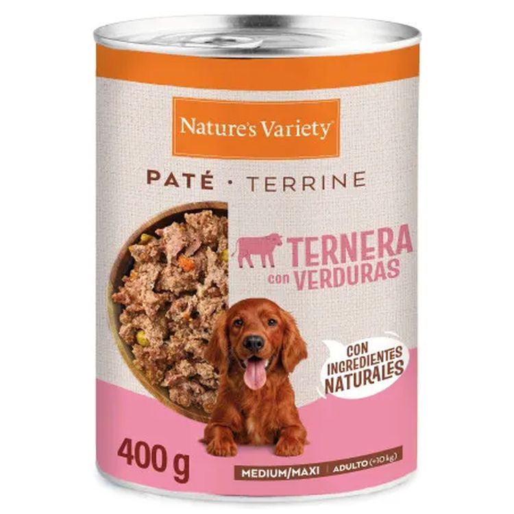 NATURES VARIETY perro adulto medium maxi pate lata 400 gr