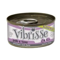 VIBRISSE gato kitten atun y pollo lata 70 gr