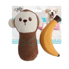 AFP perro juguete Mono feliz 2 ud