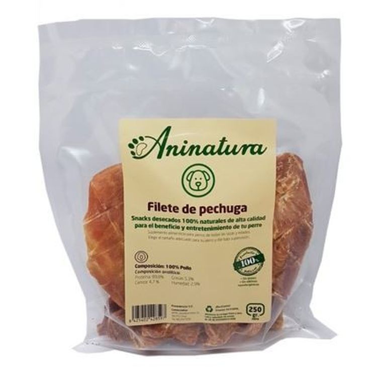 ANINATURA perro snack filete pechuga de pollo 500 gr