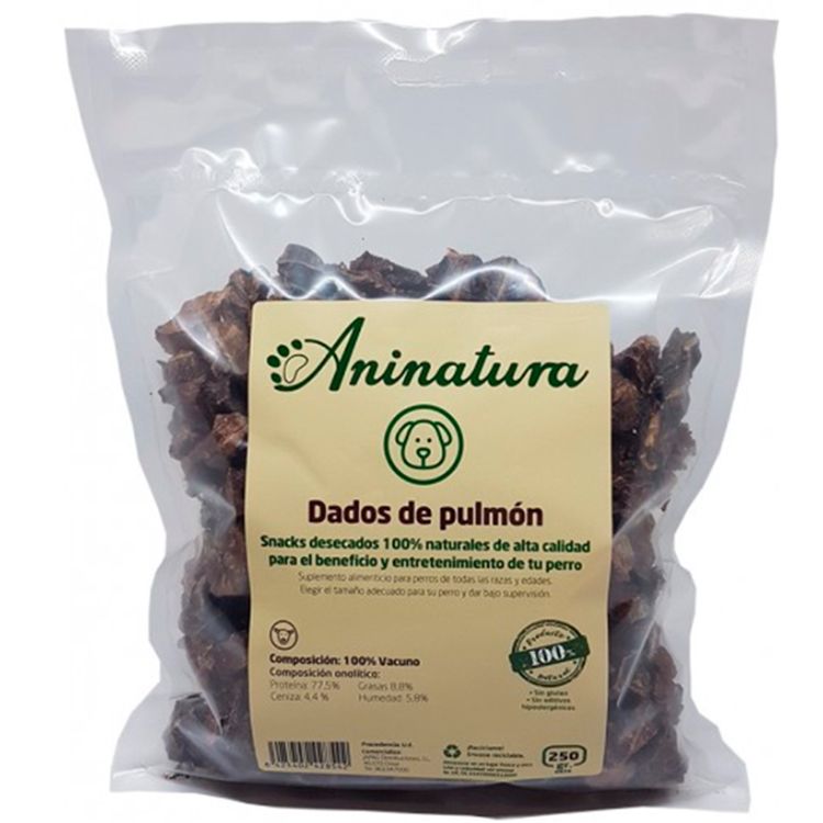 ANINATURA perro snack dados pulmon vacuno