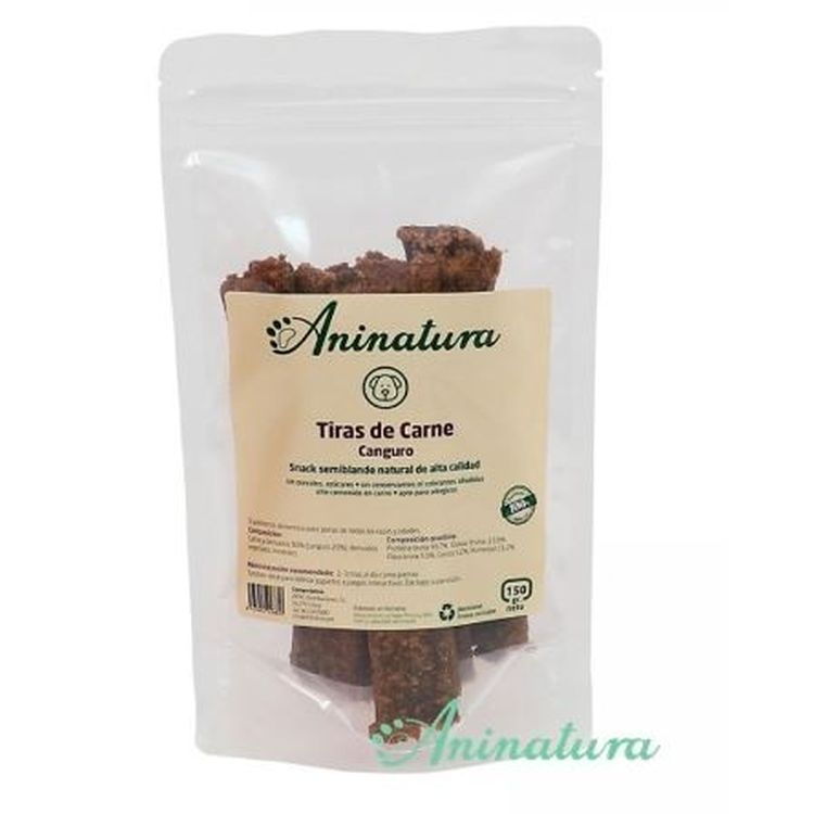 ANINATURA perro snack tiras de carne canguro 150 gr