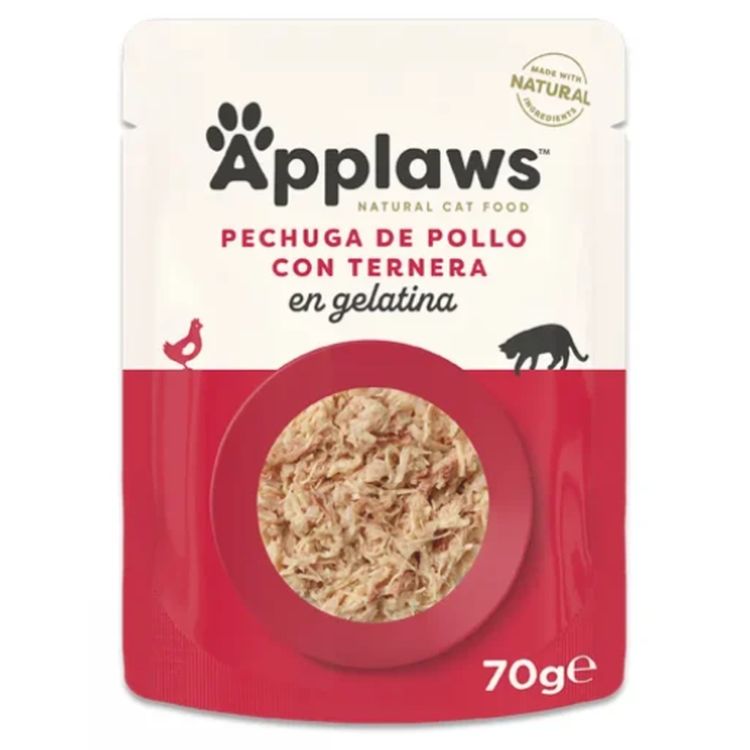 APPLAWS gato adulto pollo y ternera en gelatina pouch