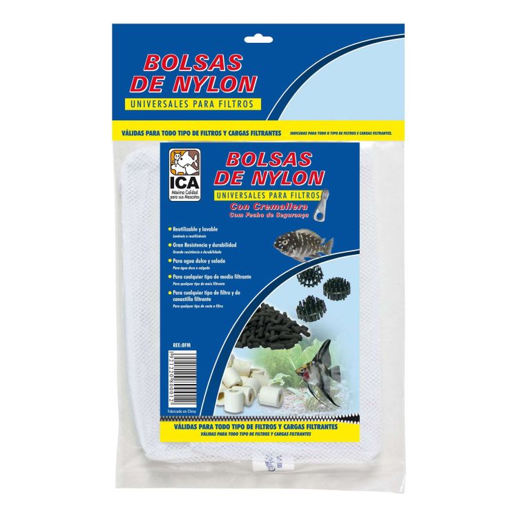 ICA malla de nylon con cremallera 20 cm