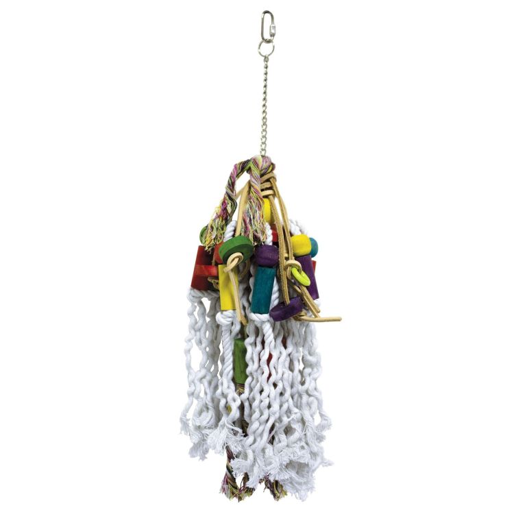 ICA ave juguete arbol maderitas y cuero 51 cm