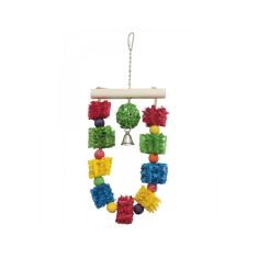 ICA ave juguete de lufa arcoiris 35 cm