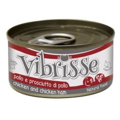 VIBRISSE gato adulto pollo y jamon lata 70 gr